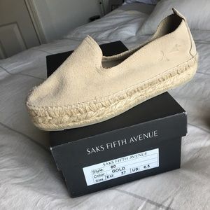 Tan Platform Slip On Espadrilles